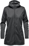 Am image of a Custom Stormtech Womens Belcarra Softshell in Dolphin!