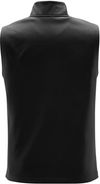 Am image of a Custom Stormtech Men's Orbiter Softshell Vest in Black/Dolphin!