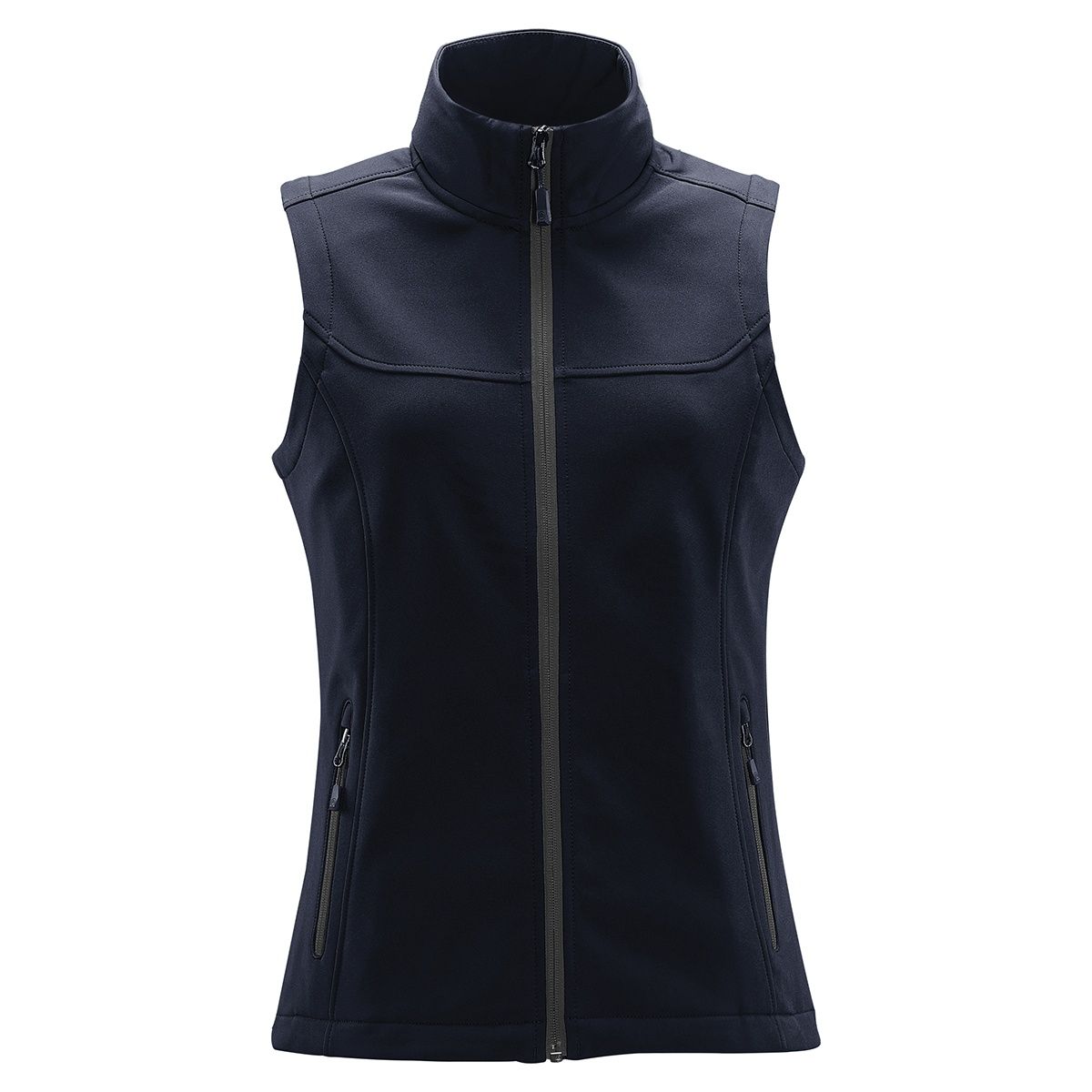 Stormtech Women's Orbiter Softshell Vest in Navy/Carbon