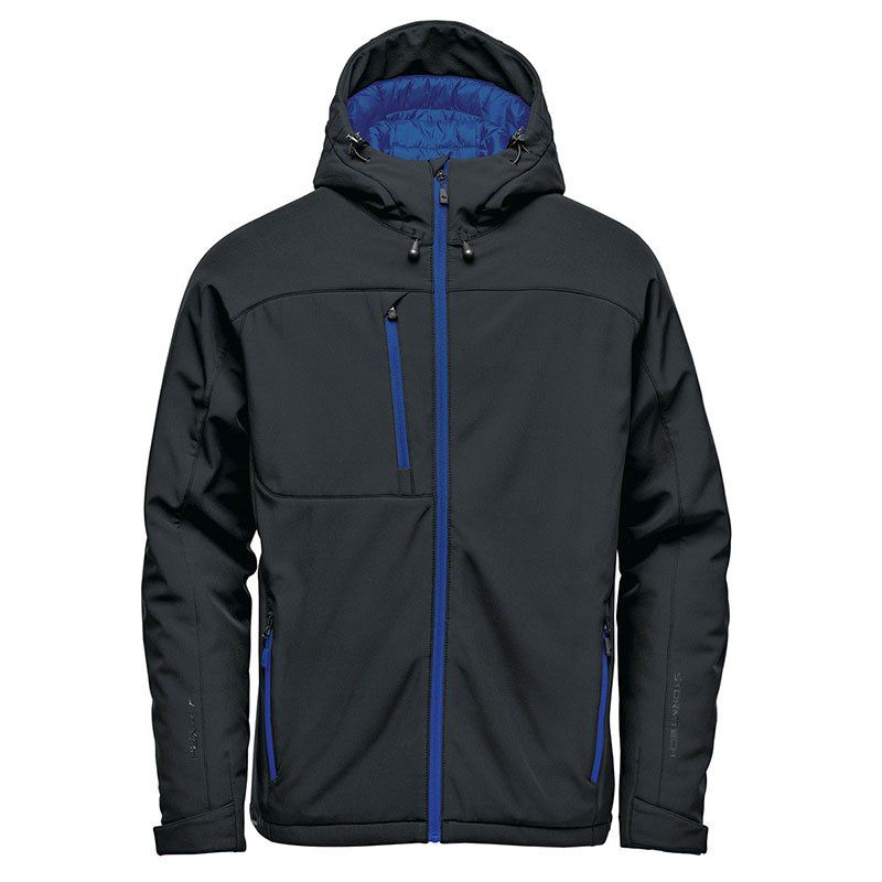 Stormtech Mens Orbiter Insulated Softshell Jacket in Black/Azure Blue