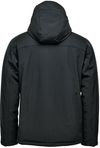 Am image of a Custom Stormtech Mens Orbiter Insulated Softshell Jacket in Black/Granite!