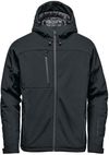 Am image of a Custom Stormtech Mens Orbiter Insulated Softshell Jacket in Black/Granite!