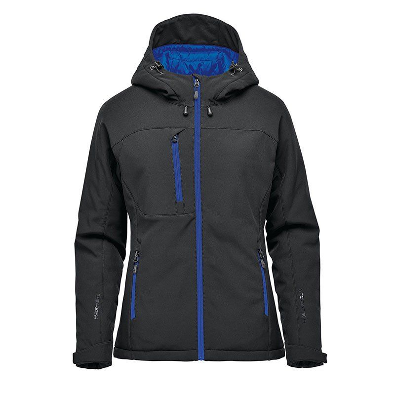 Stormtech Womens Orbiter Insulated Softshell Jacket in Black/Azure Blue