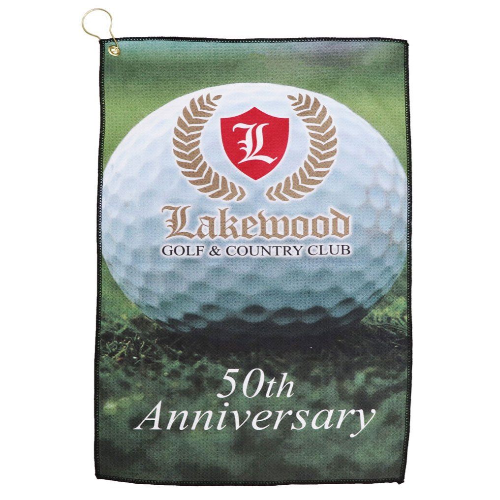 Full Colour Sublimated Waffle Golf Towel 16" by 25" in Full Colour Sublimation