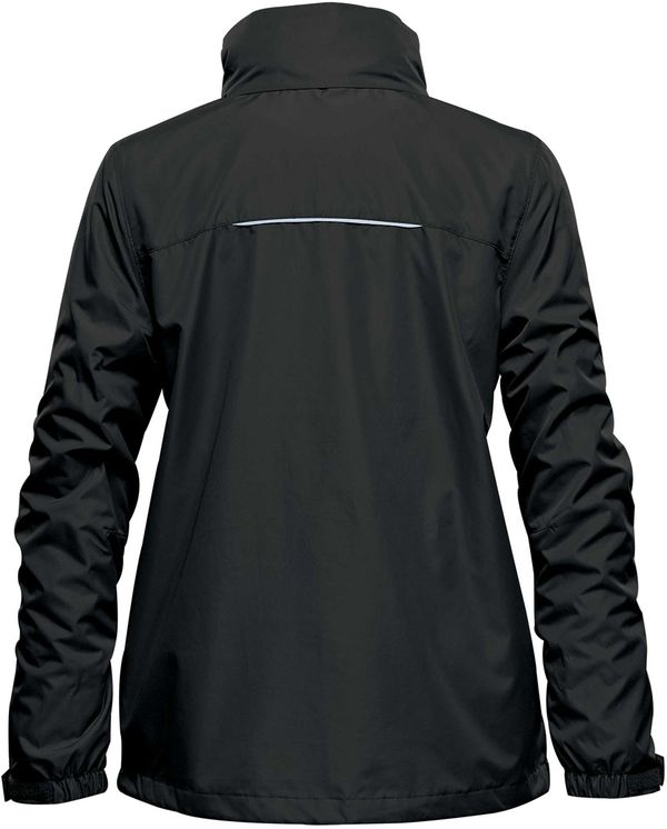 Am image of a Custom Stormtech Women's Nautilus 3 In 1 System Jacket in Black!