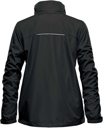 Am image of a Custom Stormtech Women's Nautilus 3 In 1 System Jacket in Black!