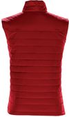 Am image of a Custom STORMTECH MENS NAUTILUS QUILTED VEST in BRIGHT RED!