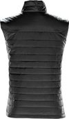 Am image of a Custom STORMTECH MENS NAUTILUS QUILTED VEST in BLACK!