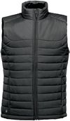 Am image of a Custom STORMTECH MENS NAUTILUS QUILTED VEST in BLACK!