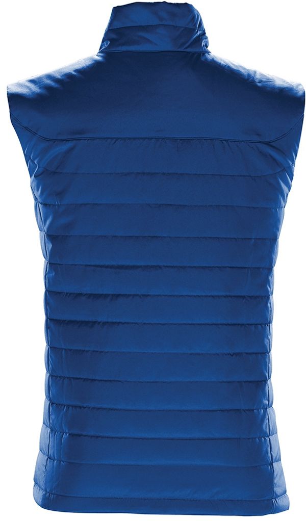 Am image of a Custom STORMTECH MENS NAUTILUS QUILTED VEST in AZURE BLUE!