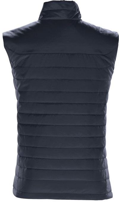 Am image of a Custom STORMTECH MENS NAUTILUS QUILTED VEST in NAVY!