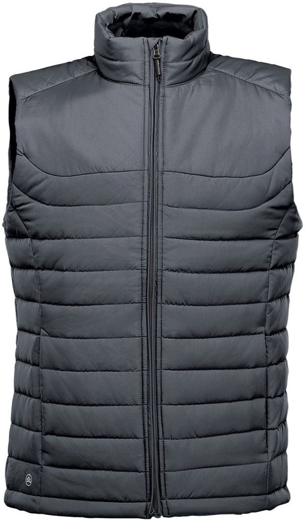 Am image of a Custom STORMTECH MENS NAUTILUS QUILTED VEST in Dolphin!