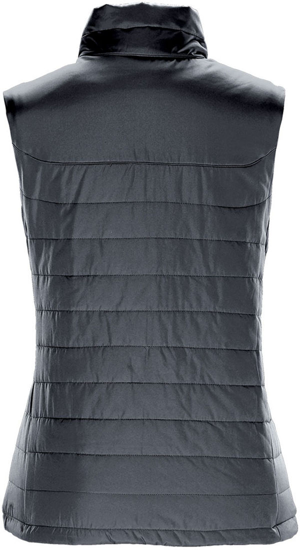 Am image of a Custom Stormtech Womens Nautilus Quilted Vest in Dolphin!