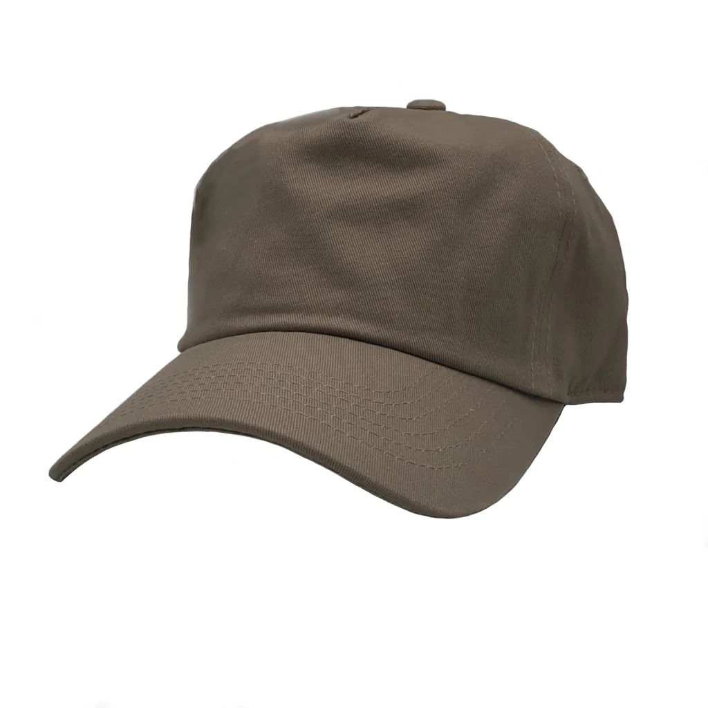 Nissi Panels Washed Cotton Dad Cap in Khaki