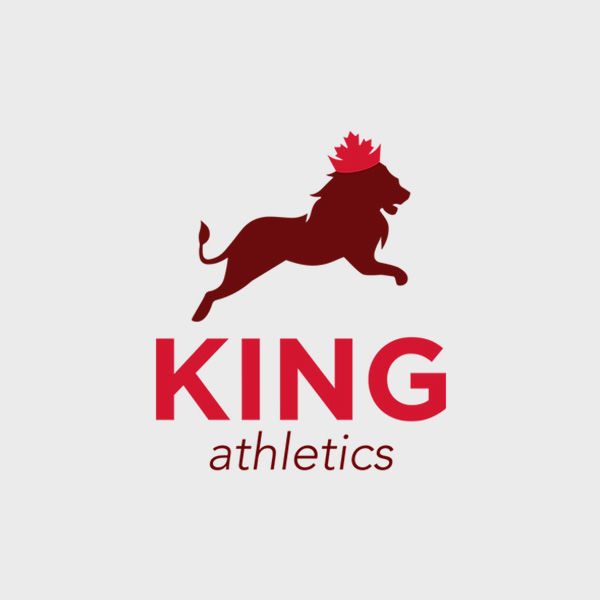 Image of the King Athletics brand you can screen print and embroider on