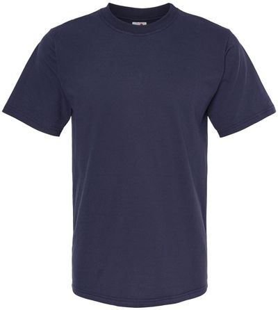 Am image of a Custom King Fashion Super Weight Jersey Short Sleeve T Shirt in Navy!
