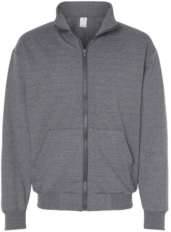 Am image of a Custom King Fashion Full Zip Sweatshirt in Charcoal Mix!
