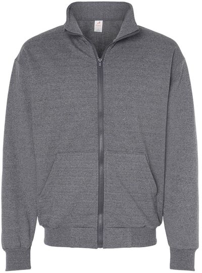 Am image of a Custom King Fashion Full Zip Sweatshirt in Charcoal Mix!