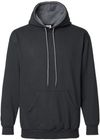 Am image of a Custom King Fashion Two Tone Hooded Sweatshirt in Black/Charcoal!