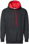 Am image of a Custom King Fashion Two Tone Hooded Sweatshirt in Black/Red!