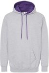 Am image of a Custom King Fashion Two Tone Hooded Sweatshirt in Sport Grey/Purple!