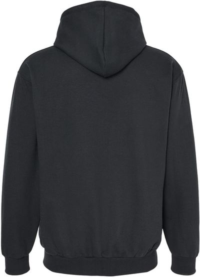 Am image of a Custom King Fashion Full Zip Hooded Sweatshirt in Black/Charcoal!