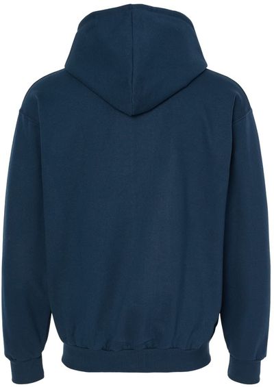 Am image of a Custom King Fashion Full Zip Hooded Sweatshirt in Navy/Sport Grey!