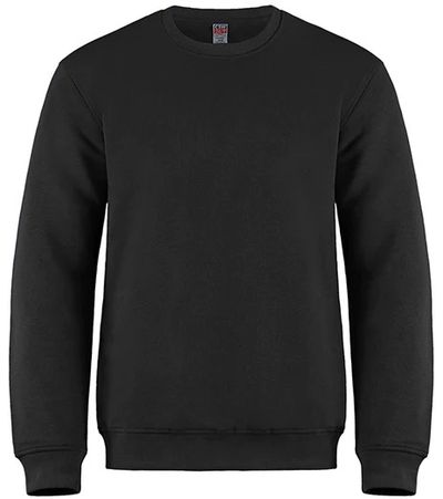 Am image of a Custom CSW Adult Crewneck Pullover Sweatshirt in Black!