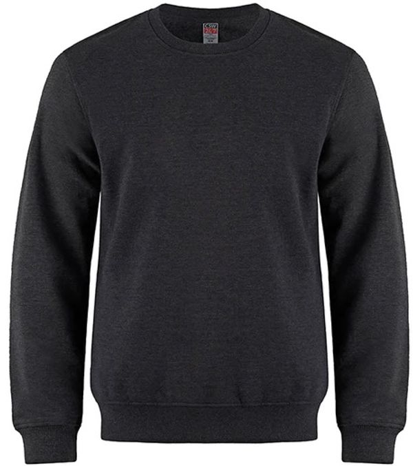 Am image of a Custom CSW Adult Crewneck Pullover Sweatshirt in Charcoal Heather!