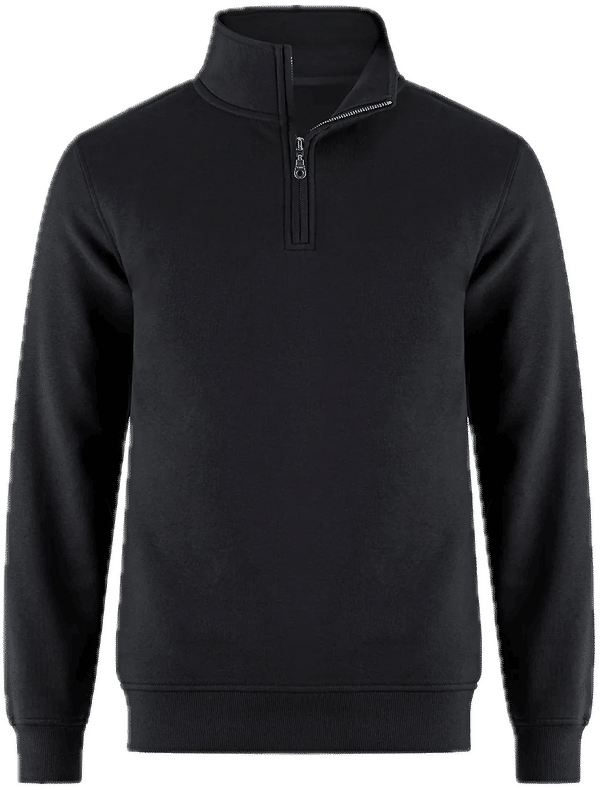 Am image of a Custom CSW Flux Quarter Zip Pullover in Black!