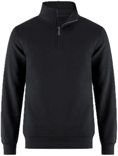 Am image of a Custom CSW Flux Quarter Zip Pullover in Black!