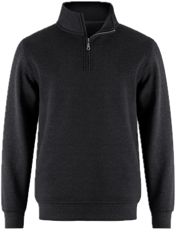 Am image of a Custom CSW Flux Quarter Zip Pullover in Charcoal Heather!
