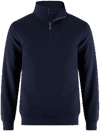 Am image of a Custom CSW Flux Quarter Zip Pullover in Navy!
