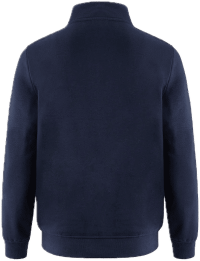 Am image of a Custom CSW Flux Quarter Zip Pullover in Navy!