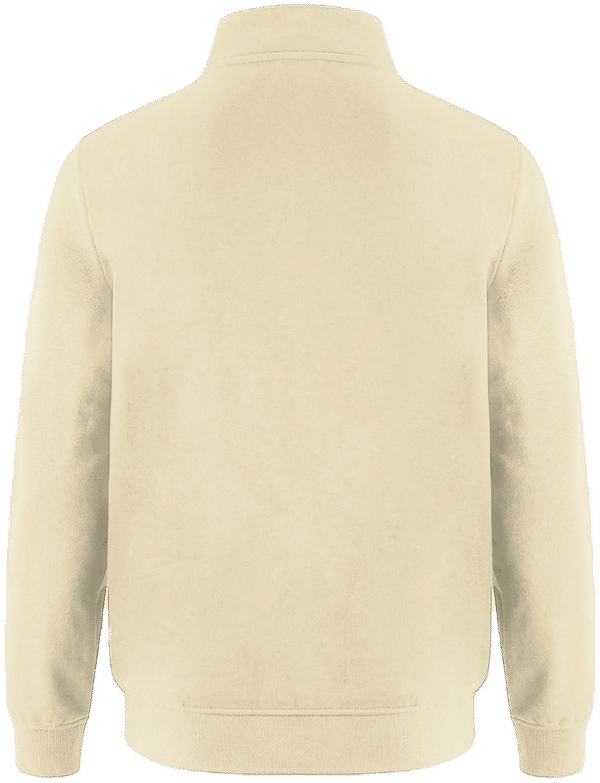 Am image of a Custom CSW Flux Quarter Zip Pullover in Ivory!