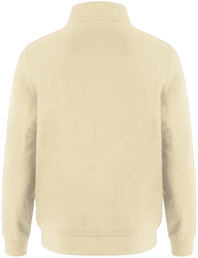 Am image of a Custom CSW Flux Quarter Zip Pullover in Ivory!