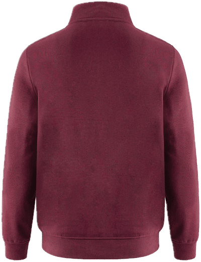 Am image of a Custom CSW Flux Quarter Zip Pullover in Maroon!