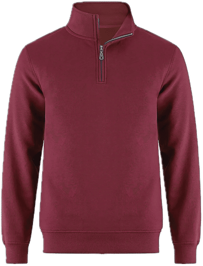 Am image of a Custom CSW Flux Quarter Zip Pullover in Maroon!