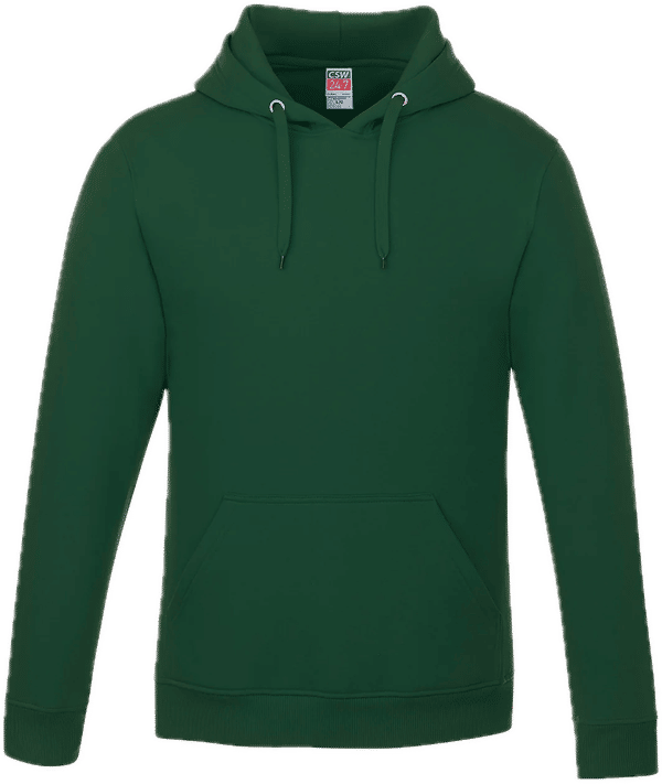 Am image of a Custom CSW Vault Adult Pullover Hoodie in Forest Green!