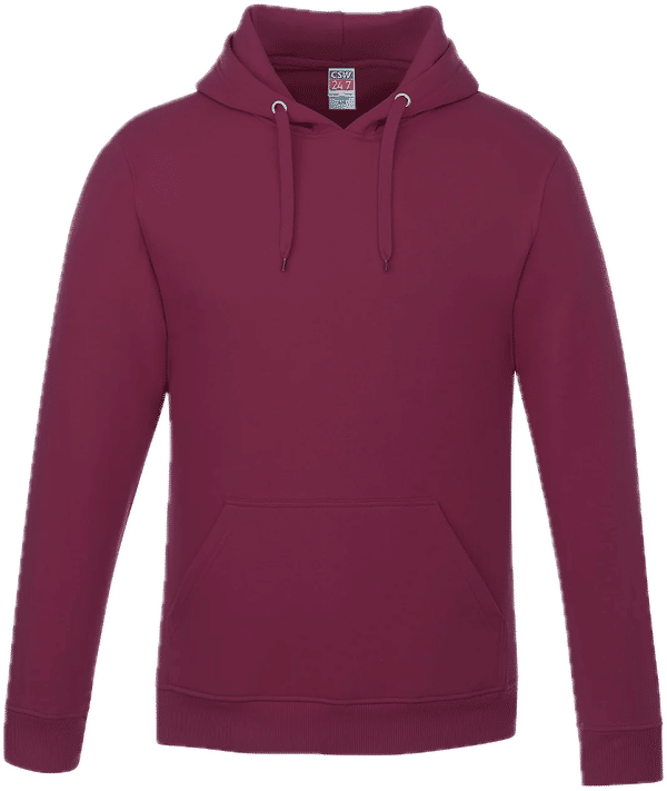 Am image of a Custom CSW Vault Adult Pullover Hoodie in Maroon!
