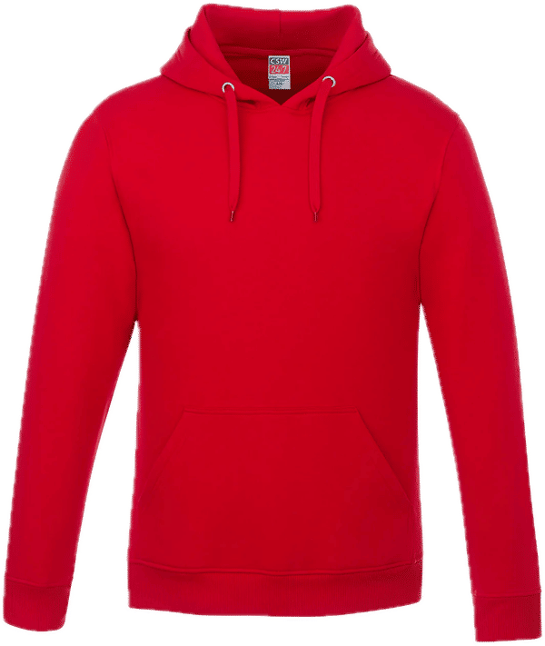 Am image of a Custom CSW Vault Adult Pullover Hoodie in Red!