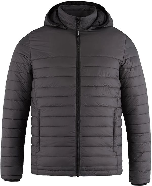 Am image of a Custom CX2 Canyon Mens Lightweight Puffy Jacket in Charcoal!
