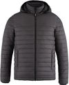 Am image of a Custom CX2 Canyon Mens Lightweight Puffy Jacket in Charcoal!