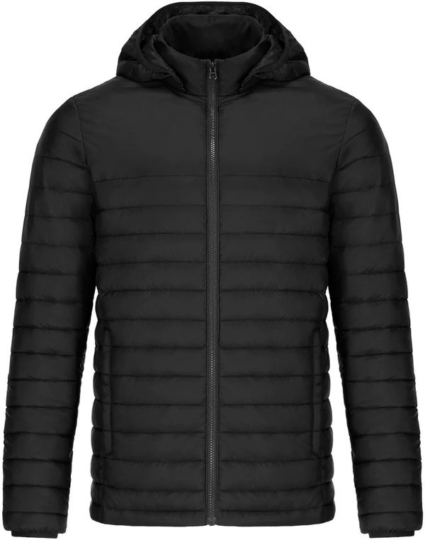 Am image of a Custom CX2 Canyon Mens Lightweight Puffy Jacket in Black!