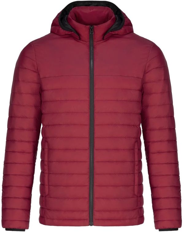 Am image of a Custom CX2 Canyon Mens Lightweight Puffy Jacket in Red!