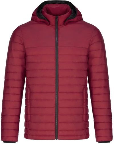 Am image of a Custom CX2 Canyon Mens Lightweight Puffy Jacket in Red!