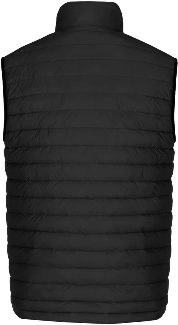 Am image of a Custom CX2 Faro Mens Lightweight Puffy Vest in Black!