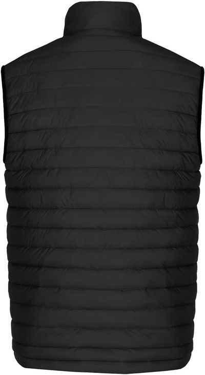 Am image of a Custom CX2 Faro Mens Lightweight Puffy Vest in Black!