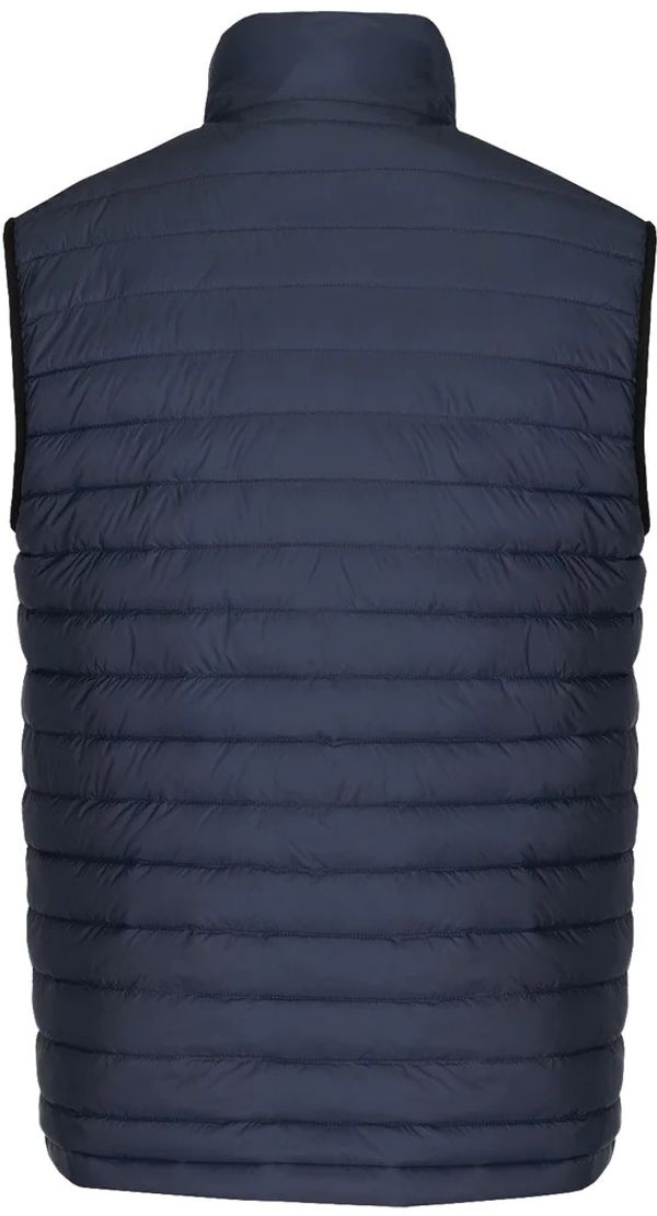 Am image of a Custom CX2 Faro Mens Lightweight Puffy Vest in Navy!