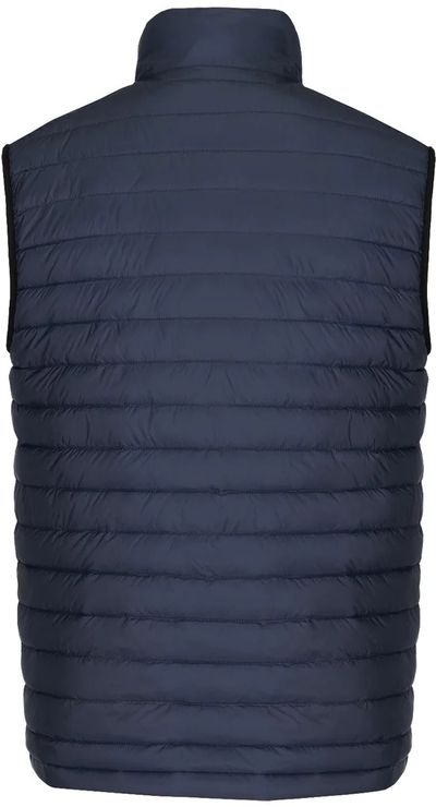Am image of a Custom CX2 Faro Mens Lightweight Puffy Vest in Navy!